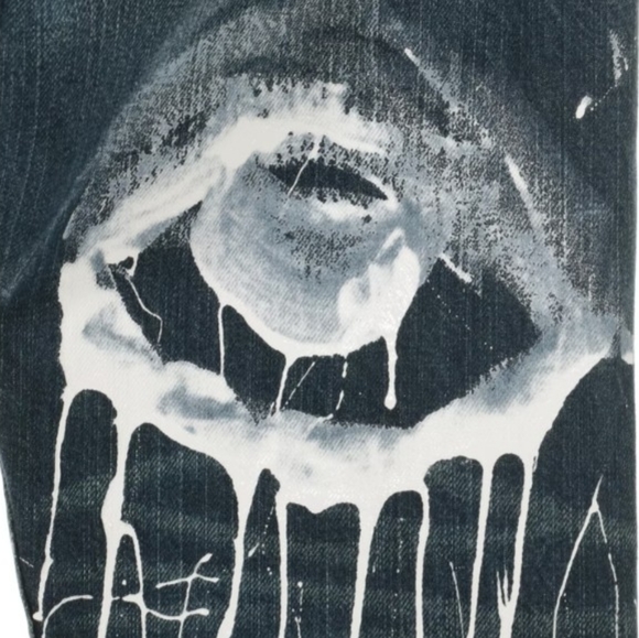 💙💙HOST PICK💙💙DESIGNER UNISEX IGNOZZI PAINTED JEANS - Picture 5 of 7